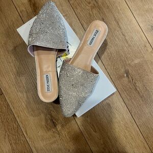 Steve Madden Women's Sparkle Pointed-Toe Mules - Silver size 10